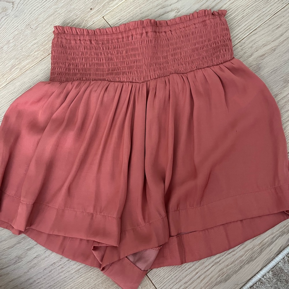 Burnt Orange Flowy Shorts